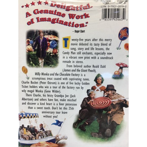 Vintage Willy Wonka & The Chocolate Factory VHS 1996 - 25th Anniversary - Picture 5 of 11